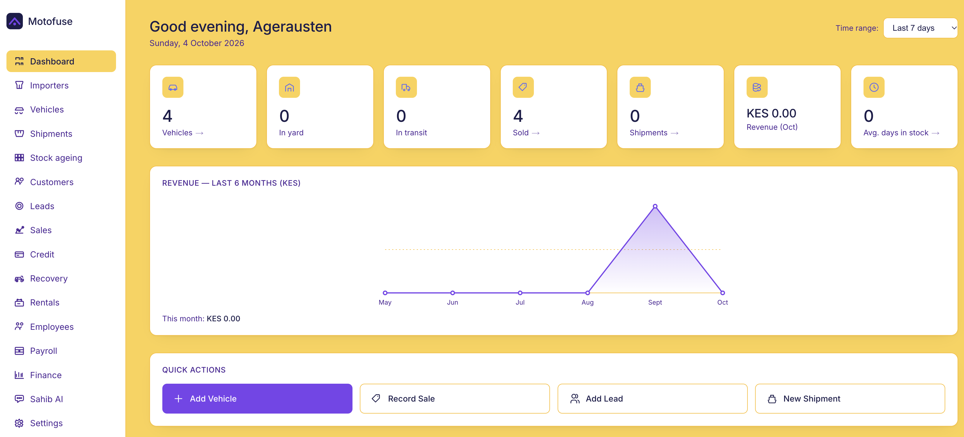 Motofuse Dashboard - Desktop